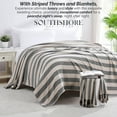 thumbnail image 5 of Southshore Fine Living, Inc. 100% Cotton Full/Queen Blanket, Blanket for Any Season, Black and White, 5 of 7
