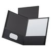 Oxford 53406 Twin-Pocket Linen Paper Portfolio, Black
