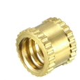 thumbnail image 1 of HUGFEGWE M5x5mm Female Thread Knurled Nuts, 100PCS Hx6mm OD Brass Threaded Insert Embedment Nuts Hydraulic Welded Joint Injection Molding Assortment Kit for 3D Printing Injection Molding CJB91-24994, 1 of 7