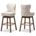 thumbnail image 3 of Home Square Swivel Barstool in Light Beige Finish - Set of 4, 3 of 8