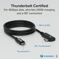 thumbnail image 2 of Plugable Thunderbolt 4 Cable Right Angle 40Gbps with 240W EPR Charging, 8K Display, Intel Certified, 2 of 8