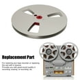 thumbnail image 3 of 1/4 7 Inch Empty Tape Reel, 3 Holes Nab Aluminum Alloy Universal Open Reel Sound Tape Empty Reel, Empty Take Up Reel for Recording, Opening Machine Part for Reel to Reel Small Hub, 3 of 7