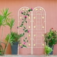 thumbnail image 3 of Garden Trellis, 2 Pack Metal Garden Trellis Outdoor Trellis 71" x 19.7" Rustproof Trellis for Climbing Plants Outdoor Flower Vines Plant Rose Vegetable Support, 3 of 6