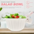 thumbnail image 2 of MasteelfCA 1Pc Double Rabbit Design Bowl Ceramic Adorable Eating Bowl Kitchen Tableware, 2 of 7