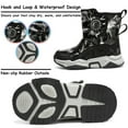thumbnail image 4 of Stepedia Boys Girls Snow Boots Outdoor Slip Resistant Insulated Waterproof Kids Winter Boots, Black Gray 5.5 Big Kid, 4 of 7