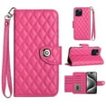 thumbnail image 1 of compatible iPhone 15 Plus Rhombic Texture Flip Leather Phone Case with Lanyard Cheap and fine, 1 of 5