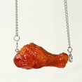 thumbnail image 2 of Chicken Wing Necklace,Ugly Necklace for Womenchicken Wing,Imitation Food Nugget Fried Pendant Themed Gifts Jewelry, 2 of 8
