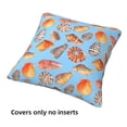 thumbnail image 3 of Throw Pillow Covers, Conch Shell Print Soft Square Pillow Cases with Invisible Zipper for Couch Bed Sofa, Farmhouse Fall Home Decor 16"x16", 3 of 7
