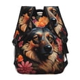 thumbnail image 4 of Gaeub Colorful Flower German Shepherd Ergonomic Lightweight Laptop Backpack - Multiple Pockets for School, Work, Travel, Outdoor Activities -One Size, 4 of 5