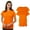 Neon Safety Orange 2 Pcs, variant on High Visibility Short Sleeve Workwear Tee, 100% Polyester Hi Vis Reflective Performance T-Shirts for Women (Neon Safety Orange/Yellow 2 Pack, L)