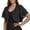 Black, variant on Summer Cardigan for Women Draped Short Sleeve Bolero Layer with Open Front And Flowing Shape Casual Cardigan Tops