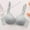 Silver, variant on Sheghy Embroidered Wireless Bra-Lace Back Hook Thin Comfort Bra/Sport Bras Plus Size,Army Green
