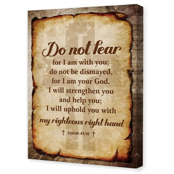 Religious Bible Verse Wall Decor,Scripture Canvas Wall Art for Christian Home Office Church poster Isaiah 41:10 Do Not Fear Wall Art poster