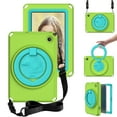 thumbnail image 2 of Feishell Case for Amazon Fire 7 (12th Generation) 2022 with Built-in Screen Protector,Shockproof Rugged 360 Rotatable Folding Handle Kickstand Kids Friendly EVA Case Cover with Shoulder Str,Grassgreen, 2 of 8