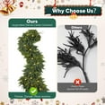 thumbnail image 2 of Thick Christmas Garlands with Light and Cedar Branches, Green Cedar Garland for Christmas Decorations, Artificial Greenery Garland for Table Mantle Wall Indoor Outdoor Holiday Decor, 1 Pcs, 6 Ft, 2 of 4