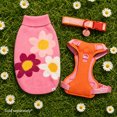 thumbnail image 6 of Oodles Fabulous Flowers Fall Turtleneck Dog Sweater, Pink, Large, 6 of 9