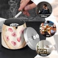 thumbnail image 6 of Lipstick Flowers Hearts Ashtray with Lid Cigarette Ashtray Stainless Steel Ash Tray Ash Holder for Home Outdoor, 6 of 7