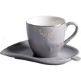 thumbnail image 1 of Coffee tea cups coffee cup ceramic cup and saucer set (HTOOQ), 1 of 3