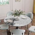 thumbnail image 5 of Modern Elephant Round Tablecloth for 45-54 Inch Tables, Fitted Table Cover with Elastic Edge, Grey Modern Art Bathtub Waterproof Outdoor Table Cloth Protector for Patio Garden Dinner Picnic, 5 of 9