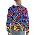 thumbnail image 7 of Kdxio Vintage Audio Cassettes Print Womens Oversized Hoodies Sweatshirts Hooded Pullover Tops Sweaters Casual-Large, 7 of 7