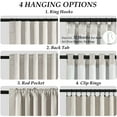 thumbnail image 3 of Topfinel 100% Blackout Curtains,Thermal Insulated Linen Back Tab Drapes with Hooks,Beige Rod Pocket Window Drapes for Dining Room Living Room Bedroom,52x90 inch,Set of 2, 3 of 9