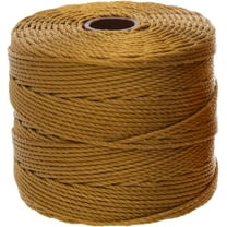 The Beadsmith S-Lon Bead Cord – .5 mm Twisted Nylon Cord, Antique Gold Color, TEX210, 77 Yards