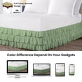 thumbnail image 4 of SGI Bedding 10 Inch Multi Ruffled Bed Skirt | Microfiber Bed Skirt | Fade Resistant, Wrinkle Free, Anti-static, Decorative, Extra Storage Space, Clutter-Free | Full, Moss, 4 of 8