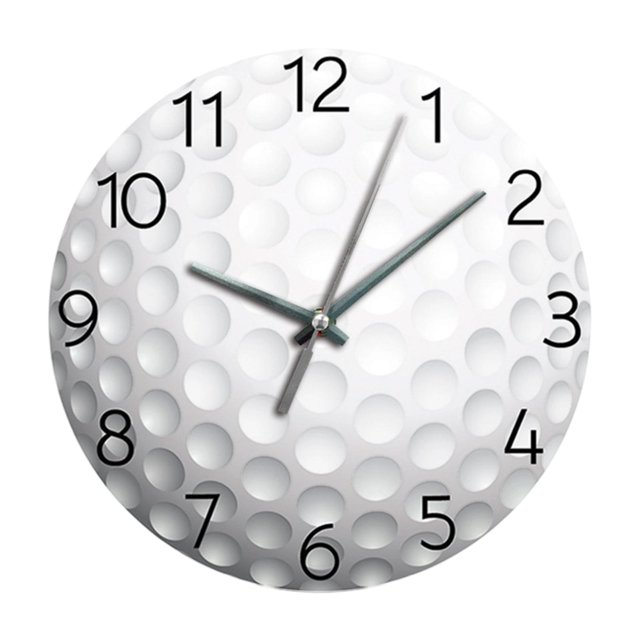 Reloj de pared de baloncesto decorativo redondo, silencioso, sin tictac, para comedor. Blanco 12 pulgadas