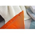 thumbnail image 4 of Juego de 2 fundas de almohada/fundas de cojín de lona de algodón 100% sólidas decorativas hechas a mano, 11 colores disponibles (18 "x 18", 2 piezas, naranja) (h, 4 of 4