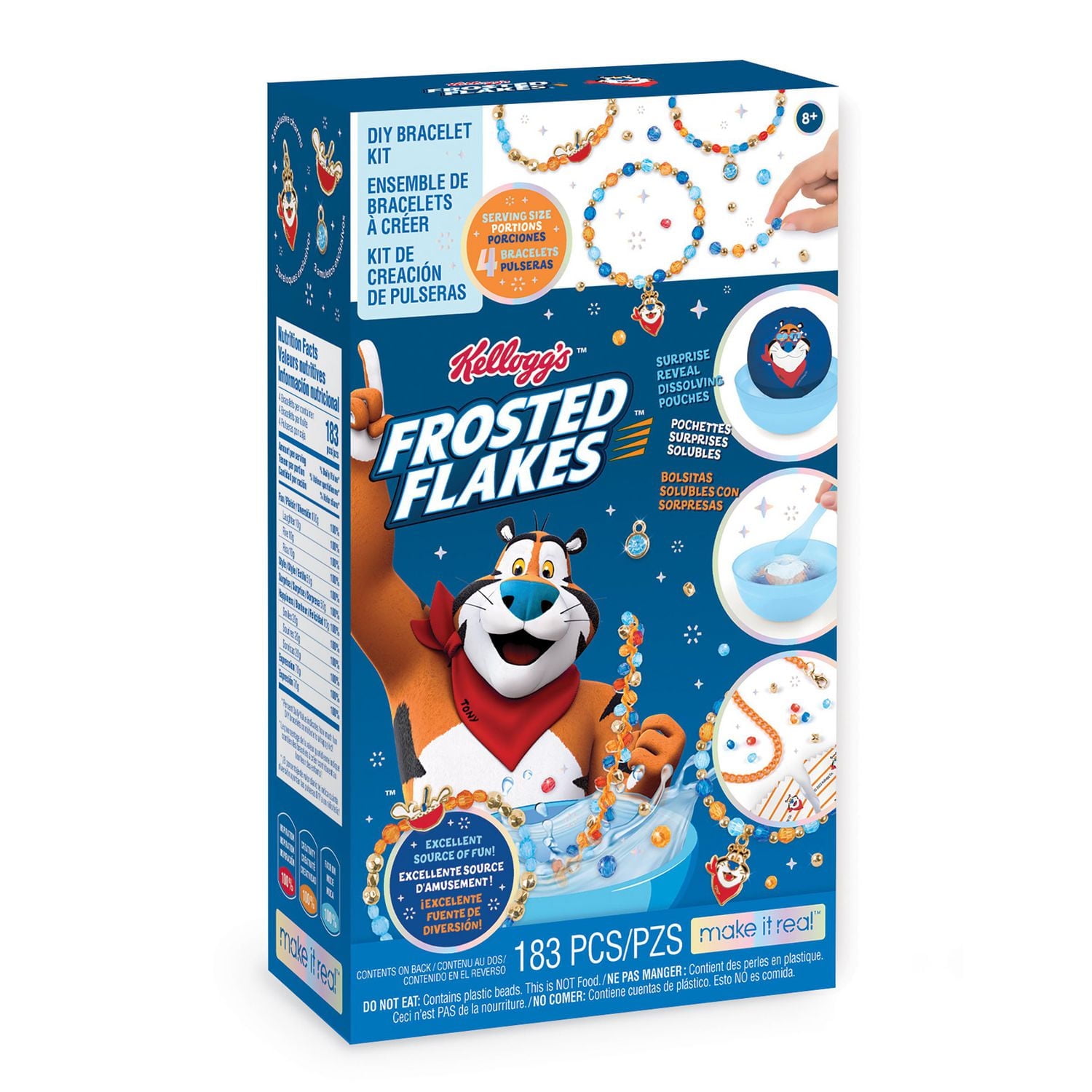 Make It Real Kellogg's Frosted Flakes Cereal Bracelet Craft Kit for Kids Ages 8 and up