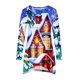 thumbnail image 4 of Pntutb Moda Mujer Cuello Redondo Manga Larga Estampado Casual Camiseta Blusa Pntutb Pntutb-8218, 4 of 5