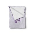 thumbnail image 2 of Lilac Soft Flannel Fleece Throw Blanket, Bridal Composition with Rose Buds Blossoms Flying Butterflies Summer Wedding, Cozy Plush for Indoor and Outdoor Use, 50" x 60", Lilac and Violet, by Ambesonne, 2 of 6