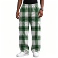 thumbnail image 2 of YNGKMEA Cargo Pants Men Lightweight Loose Fit Casual Pants Fashion Travel Drawstring Waist Long Trousers Comfy Pants with Multi Pockets Green L, 2 of 6