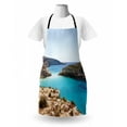 thumbnail image 3 of Sicily Apron, Pure Water Lampedusa Island Summer DayTourism Travel Italy Cruise Coast, Unisex Kitchen Bib with Adjustable Neck for Cooking Gardening, Adult Size, Multicolor, by Ambesonne, 3 of 4