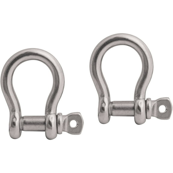 Extreme Max 3006.6611 Stainless Steel Anchor Shackle - 1/4" (Pack of 2)