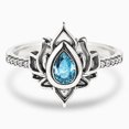 thumbnail image 2 of Anillo de plata de ley "Sin barro ni loto" para esposa, regalo de aniversario, cumpleaños, joyería para mujer, 6 unidades, color blanco, 2 of 5