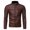 Coffee, variant on Yungyresw Leather Jacket PU Leather Slim Fit Jacket Zip Up Stand Collar Jacket for Street Wear Motorcycle