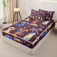thumbnail image 2 of Erosebridal Cartoon Puppy Zipper Twin Comforter Sets with Fitted Sheet and 2 Pillowcases,Cute Dog Pattern Zipper Bedding Set For Girls,Black Reversible,4pcs, 2 of 7