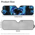 thumbnail image 6 of Uorisanigo Windshield Sun Shade for 2018-2023 Jeep Wrangler JL 4XE Gladiator JT Accessories Foldable Blue Heart Dolphin Windshield Sunshade Sun Visor Blocks UV Rays and Keep Vehicle Cool, 6 of 7
