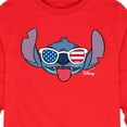 thumbnail image 3 of Lilo & Stitch - Stitch Flag Glasses - Youth Long Sleeve Graphic T-Shirt, 3 of 5