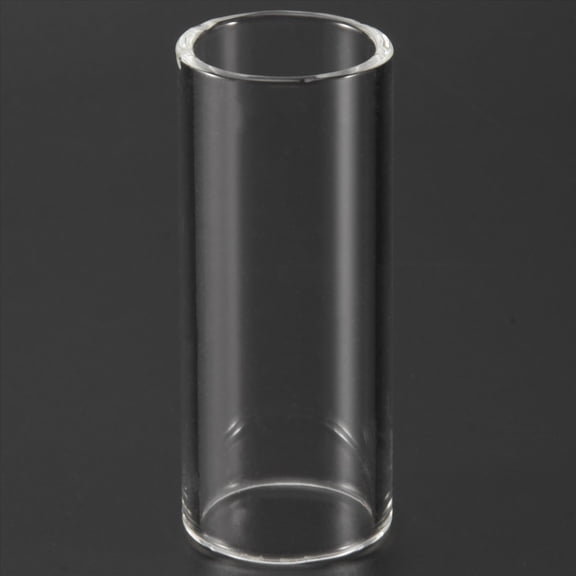 2 Pieces Glass Slide and Metal Slide for Guitar, Bass, Medium (6 cm),2x Guitar slider,Silver&transparent