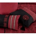 thumbnail image 4 of Chezmoi Collection Tai 7-Piece Red Black Oriental Traditional Jacquard Comforter Set, King Size, 4 of 8