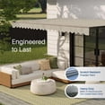 thumbnail image 2 of ALEKO 10' x 8' Ivory Manual Retractable Black Frame Patio Awning, 2 of 8