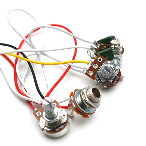 Prewired Guitar Wiring Harness 1 Volume, 2 Tone Controls, Explore Versatile Tones, for All Guitar Players