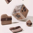 thumbnail image 3 of 1 Box of 6 PCs Guoxiaoniu Chocolate Color Quick Makeup Foundation Puff Set, 3 of 5