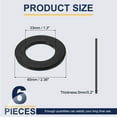 thumbnail image 2 of 6 Pcs Arandela Plana para Tornillos, Arandelas de Acero Inoxidable 33mm ID x 60mm OD x 5mm de Grosor para Pernos, Reparaciones de Fábricas, Cocinas, Tiendas, Negro, 2 of 6