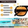 thumbnail image 2 of 2PCS Sunglasses for Womens, Vintage Style Square Eyewear UV400 Protection Driving Sunglasses for Outdoor, 2 of 7