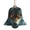 Bell Shape, variant on Angel Shape Christmas Wooden Hanging Ornaments, 6 Pcs, Xmas Tree Decor for Home Office with Wolf Painting Watercolor Design