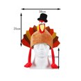 thumbnail image 2 of Plush Turkey Thanksgiving Hat with Head, Legs and Tail Fancy Dress Accessory,Thanksgiving Party Costume, Outfit and Dress, Costume Funny Hat for Christmas Holiday Party Favors Party Supplies, 2 of 5
