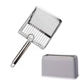 thumbnail image 1 of Cuchara para arena para gatos DUSTNIX, pala profunda de metal, plateada, 1 of 8
